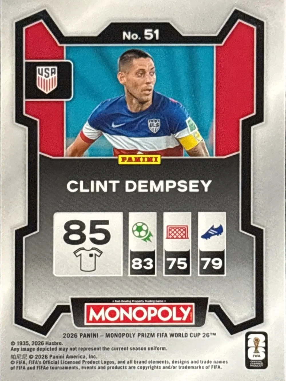 Panini Prizm Clint Dempsey Soccer Card